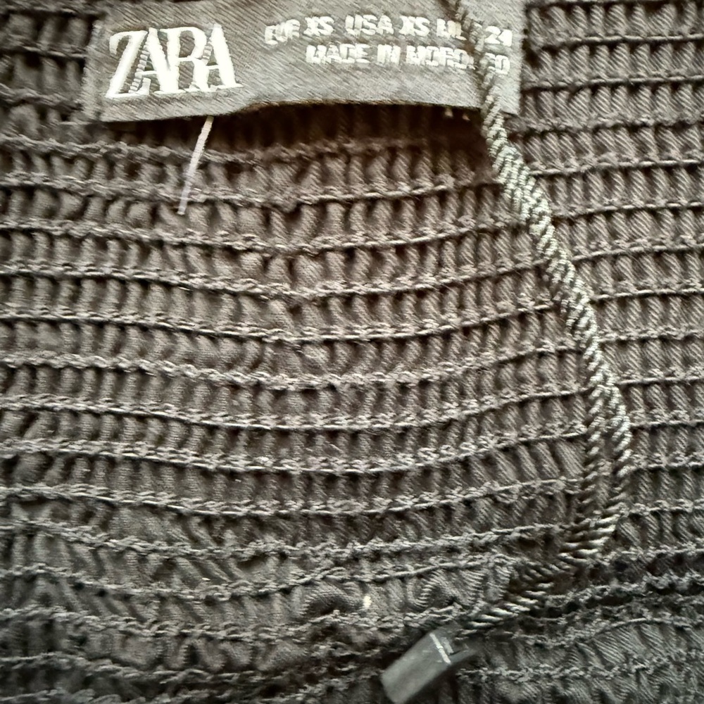 Zara Black Square-Neck Puff Sleeve Maxi Long Dress. NWT - Picture 4 of 4